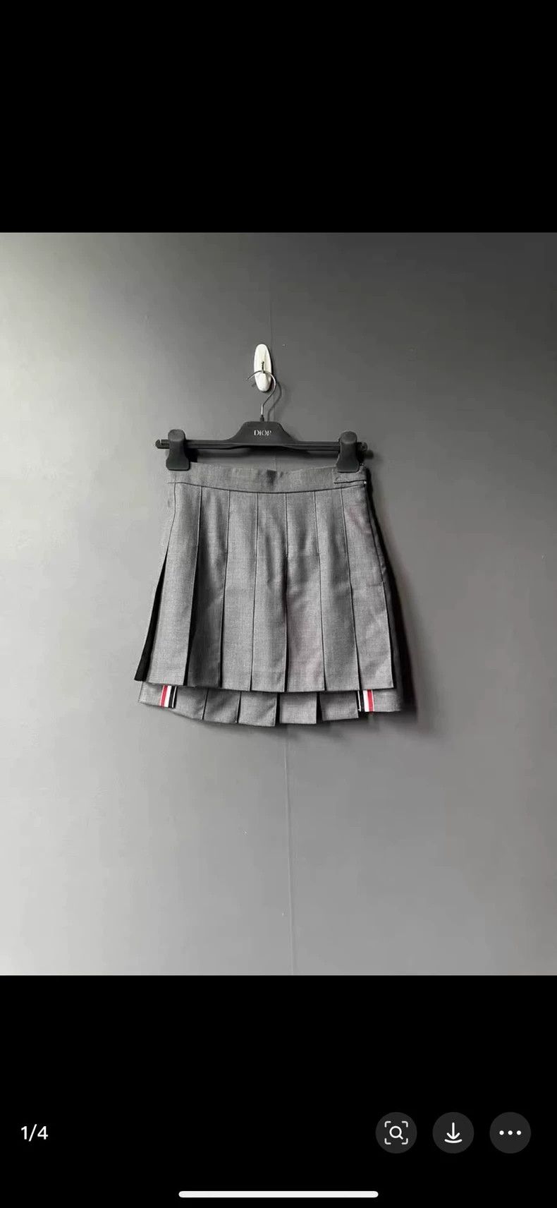 Thom Browne Thom Browne Gray Pleated Skirt Size US 36 / EU 52 - 1 Thumbnail