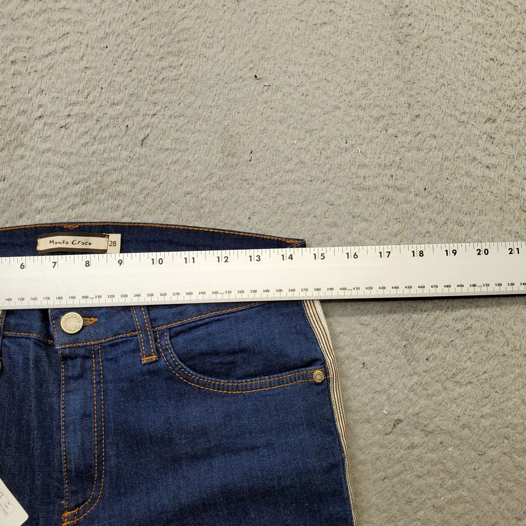Vintage Manila Grace Womens Jeans 28 Blue Denim Westway Raw Step Leg 5-Pocket Design Regular Inseam 29.25" Distressed? No NWT No N/A Size 28" / US 6 / IT 42 - 6 Thumbnail