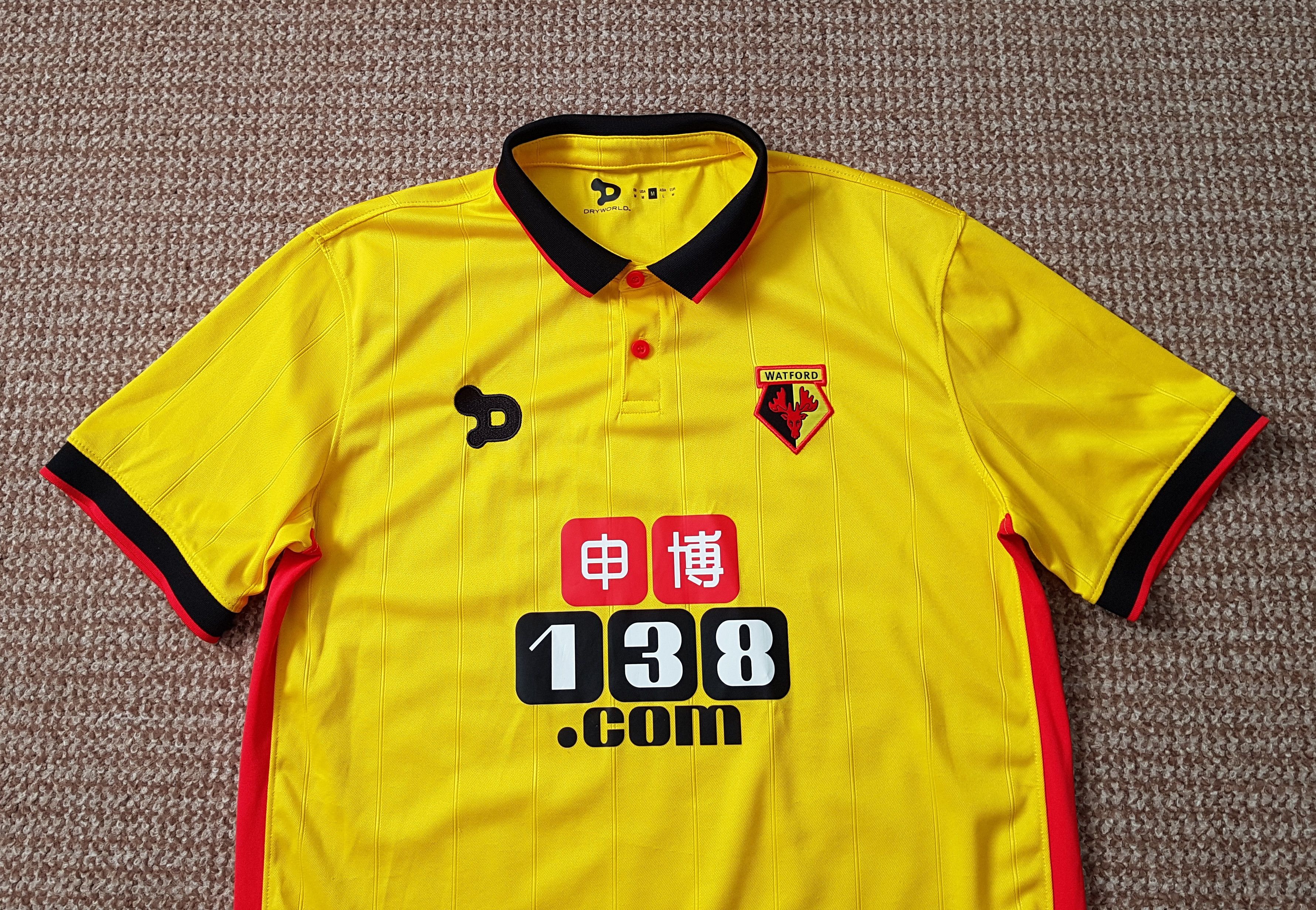 Other Watford FC 2016-17 Home Football Soccer Jersey Dryworld sz M Size US M / EU 48-50 / 2 - 2 Thumbnail