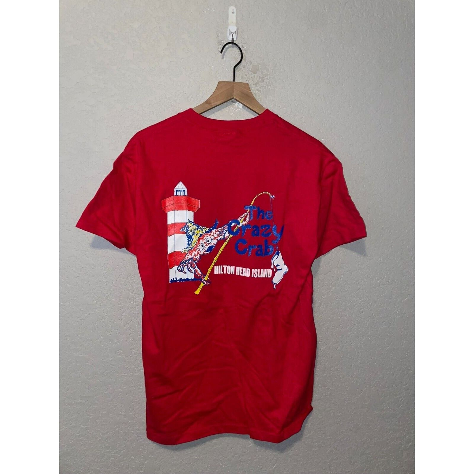 Hanes Vintage Hilton Head Island Shirt The Crazy Crab Tee VTG 90s Size US M / EU 48-50 / 2 - 1 Thumbnail