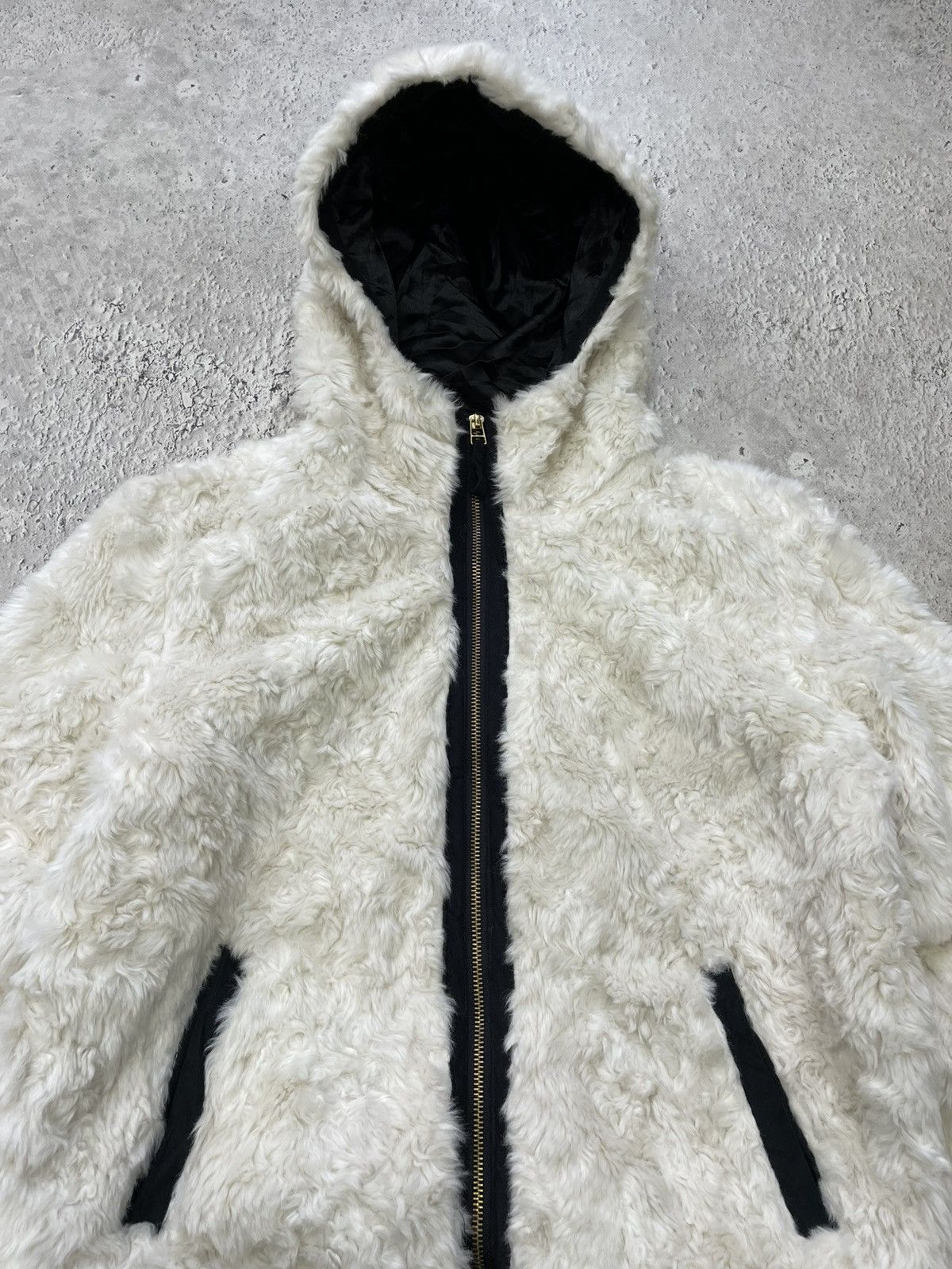 If Six Was Nine × Japanese Brand × Le Grande Bleu (L.G.B.) 2000s fur JACKET CROPPED HYSTERICGLAMOUR Y2K BOMBER RARE Size US M / EU 48-50 / 2 - 5 Thumbnail