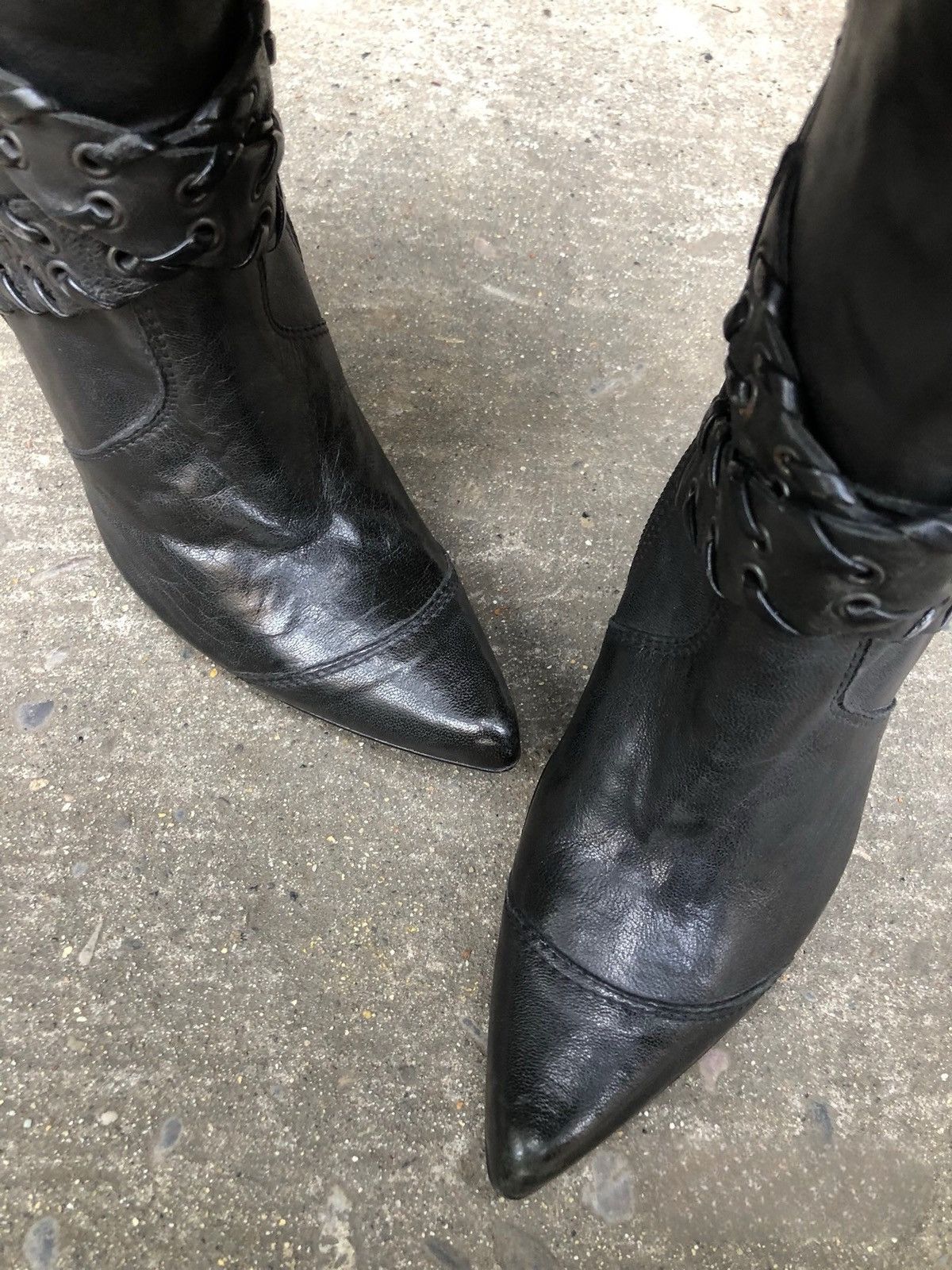 Just Cavalli New Cavalli Wrapped Black Tall Boots Size US 6 / IT 36 - 4 Thumbnail