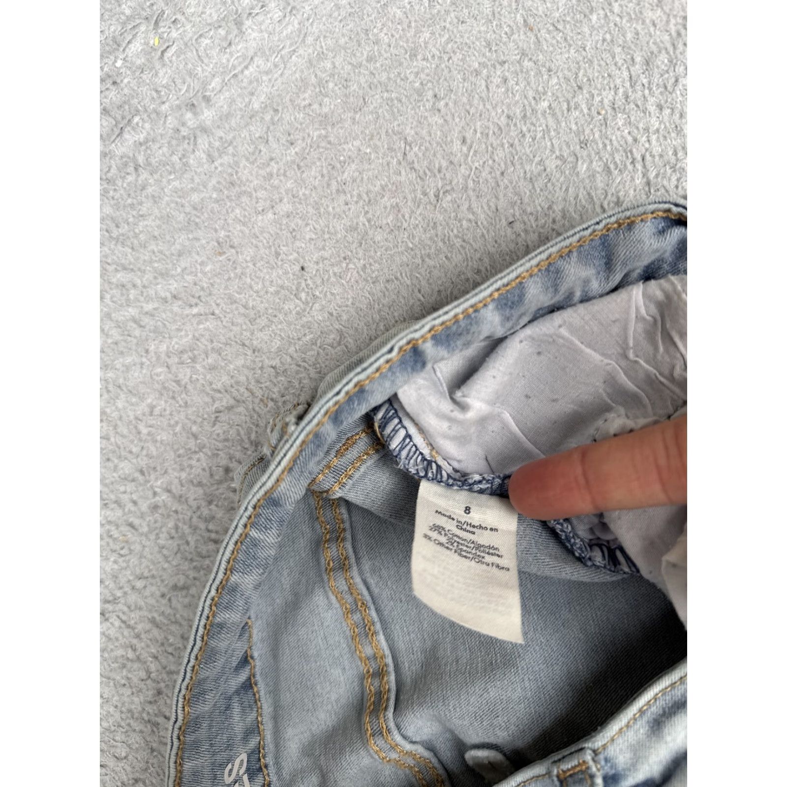 Vintage No Boundaries Jeans Womens 8 Bootcut Denim Light Blue 26x30 Mid Rise Stretch 5-Pocket Size 30" / US 8 / IT 44 - 7 Thumbnail