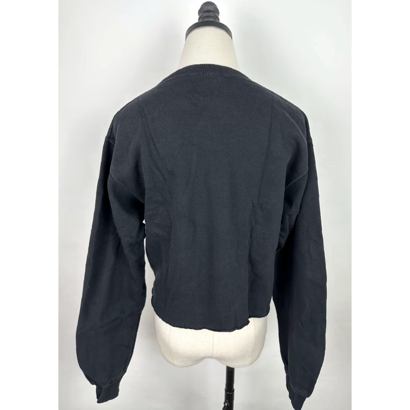 Vintage John Galt Sweatshirt Womens Small Halloween Black Cropped Raw Hem Witch Crewneck Shirt Size S / US 4 / IT 40 - 7 Thumbnail