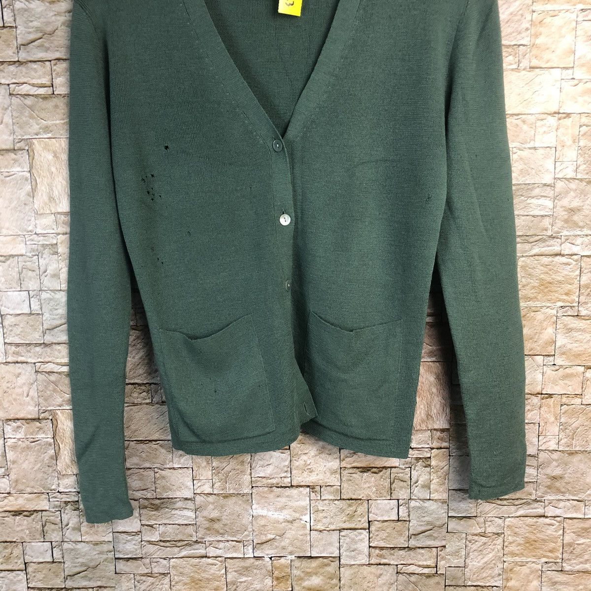 Vintage Les Halles Green Cardigan Knitwear #A163 Size S / US 4 / IT 40 - 3 Thumbnail