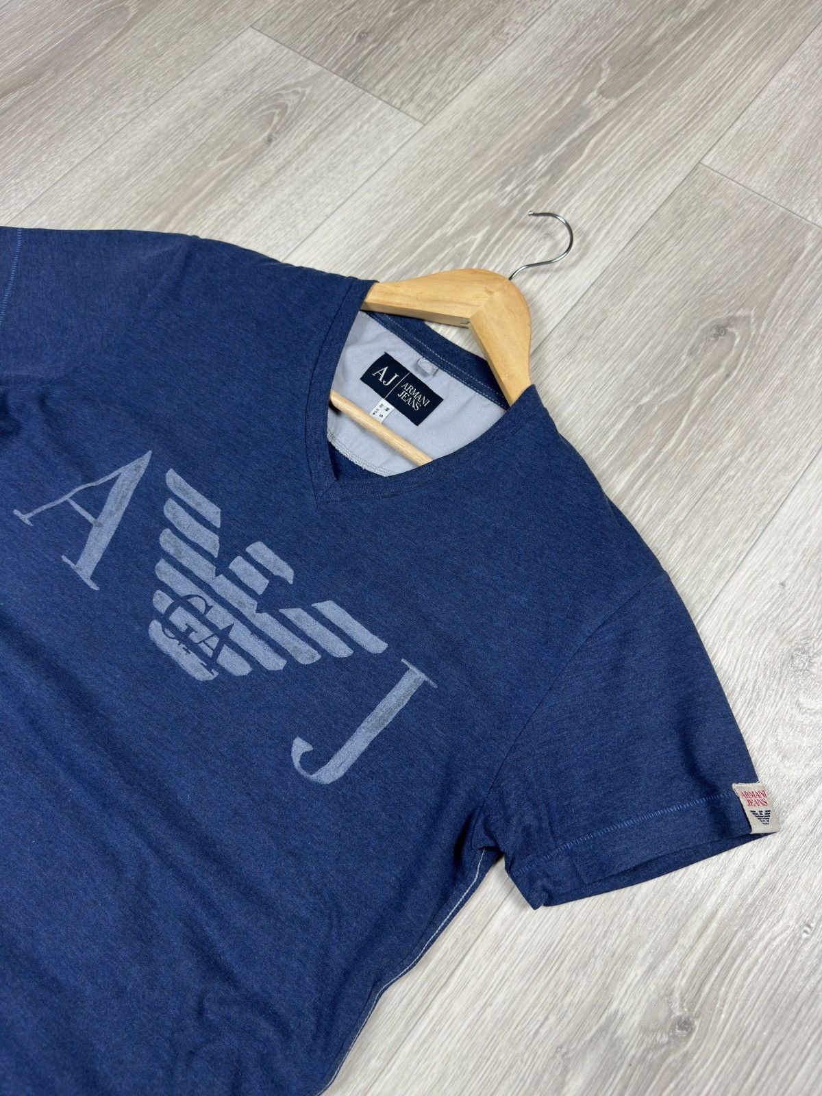 Armani Vintage Armani Jeans Big Logo T-Shirt Short Sleeve Size US M / EU 48-50 / 2 - 2 Thumbnail