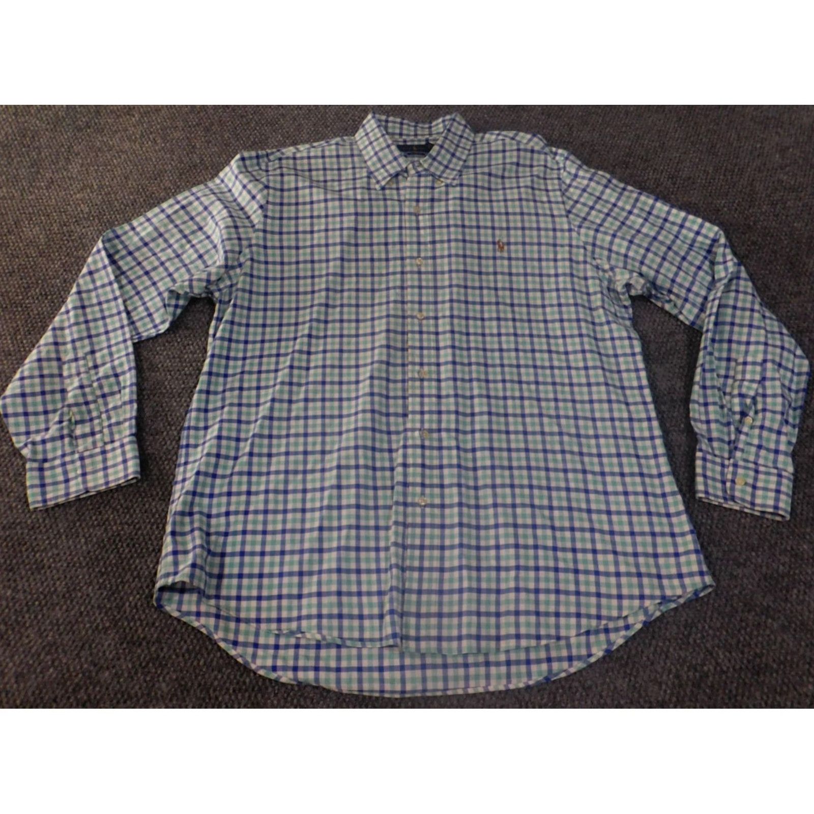 Ralph Lauren Ralph Lauren Mens Shirt XL plaid button-up casual preppy blue pink mulberry? Size US XL / EU 56 / 4 - 4 Thumbnail