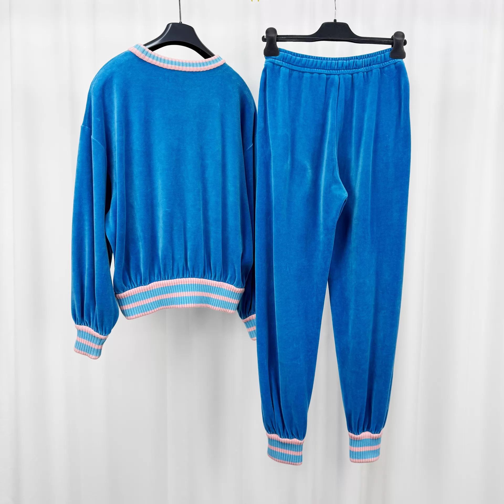 Gucci Gucci Blue Velvet Racket Embroidered Set Women's XXS 98 New Size XXS / US 00 / IT 34 - 2 Thumbnail