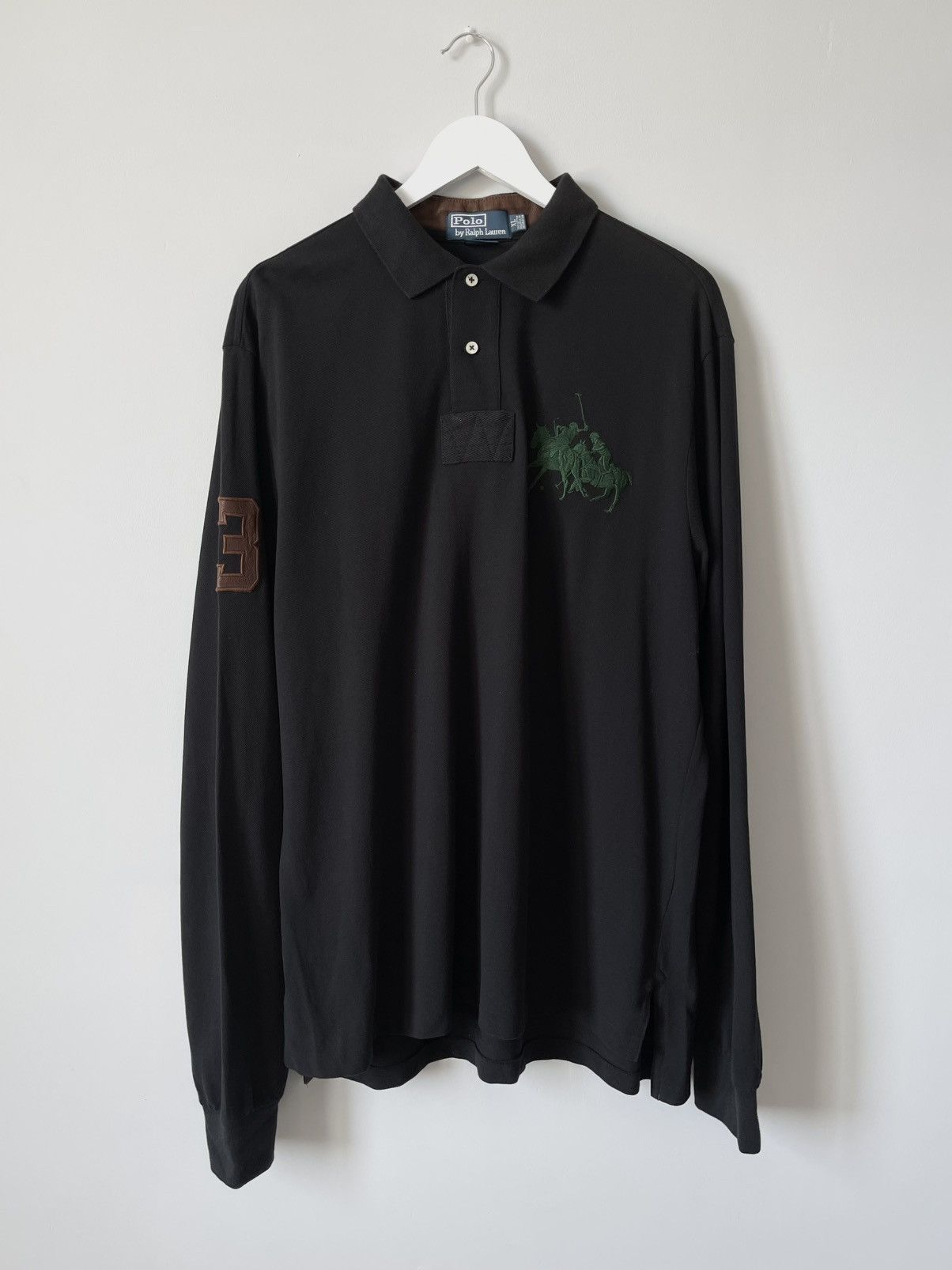vintage y2k Polo Ralph Lauren 90s Leather Details Polo Shirt