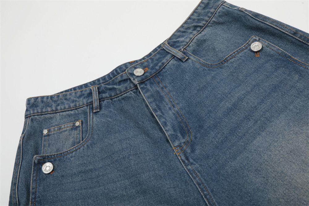 Japanese Brand × Vintage Men's street loose straight washed distressed denim shorts Size US 32 / EU 48 - 4 Thumbnail