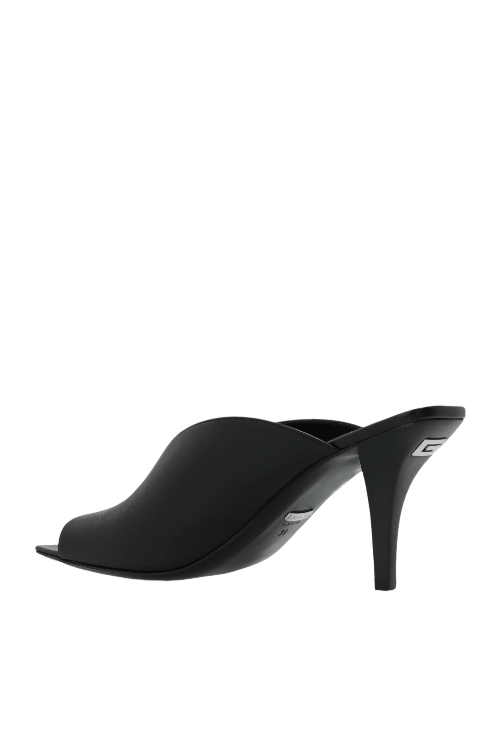 Gucci GUCCI Black Leather 100mm Mules New & Authentic Size US 7.5 / IT 37.5 - 2 Thumbnail