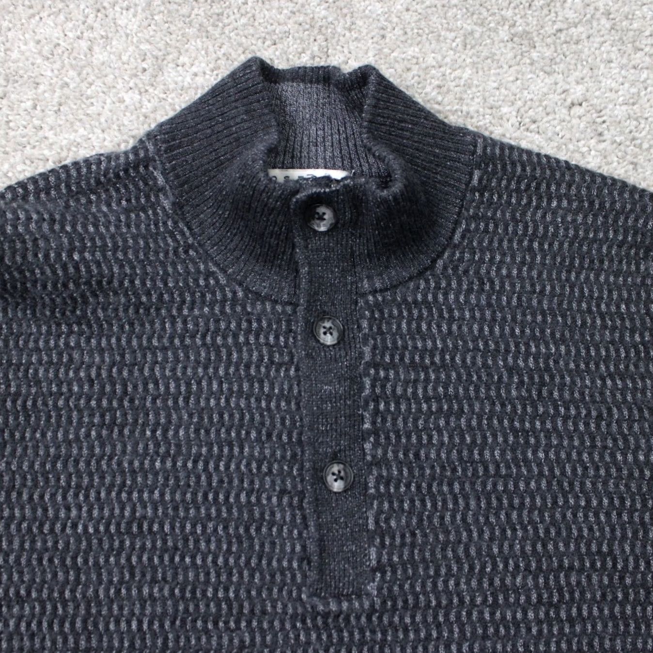 Joseph Abboud Joseph Abboud Sweater Mens Large Gray Merino Wool/Acrylic 1/4 Zip L/S Pullover Size US L / EU 52-54 / 3 - 5 Thumbnail