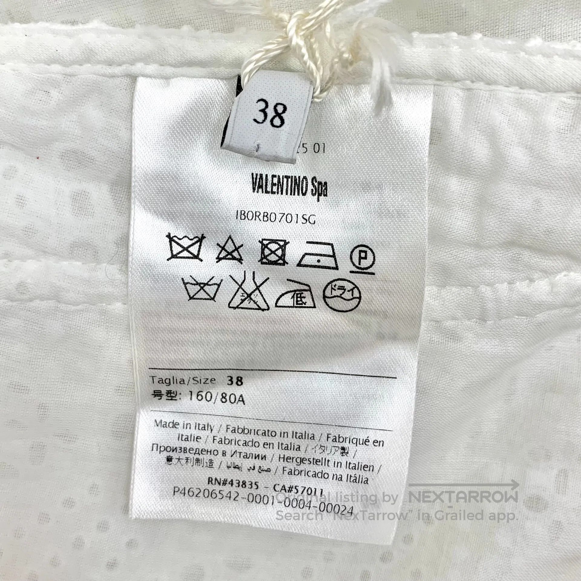 Valentino Valentino White Floral Openwork Embroidered Cotton Casual Size 37" - 8 Thumbnail