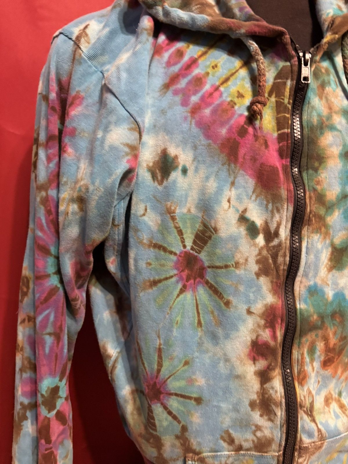 Vintage Vintage Tie Dye Hoodie Geode Hippie Multi Colour Grail Size US XL / EU 56 / 4 - 3 Thumbnail