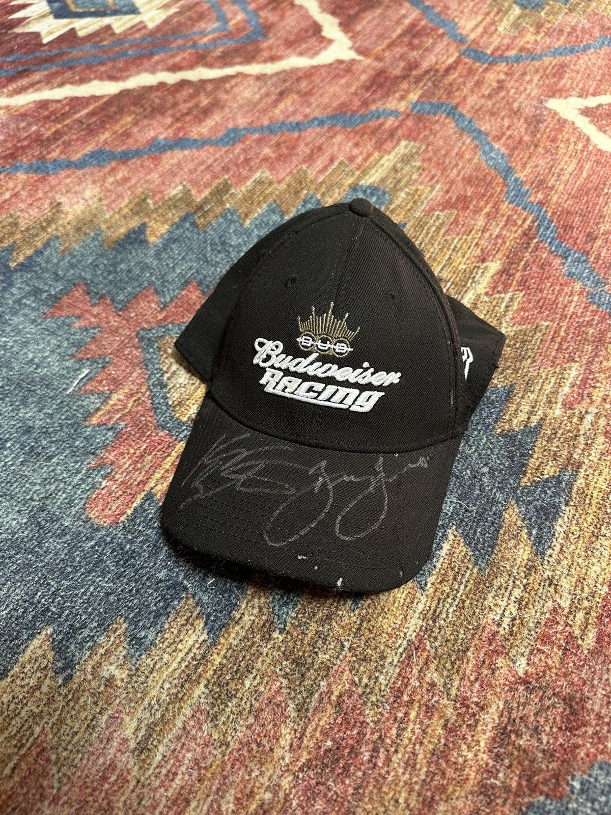 Designer × Vintage Signed Y2K Budweiser racing fitted hat Size ONE SIZE - 1 Thumbnail