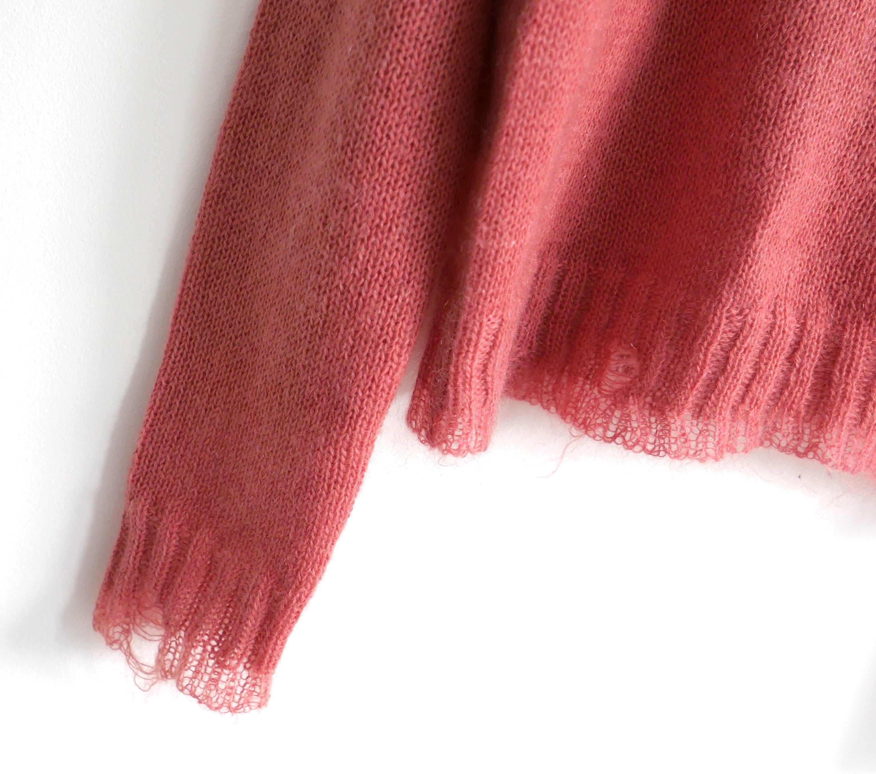 Prada Prada Resort 2016 Distressed Hem Mohair Mix Jumper Size S / US 4 / IT 40 - 2 Thumbnail