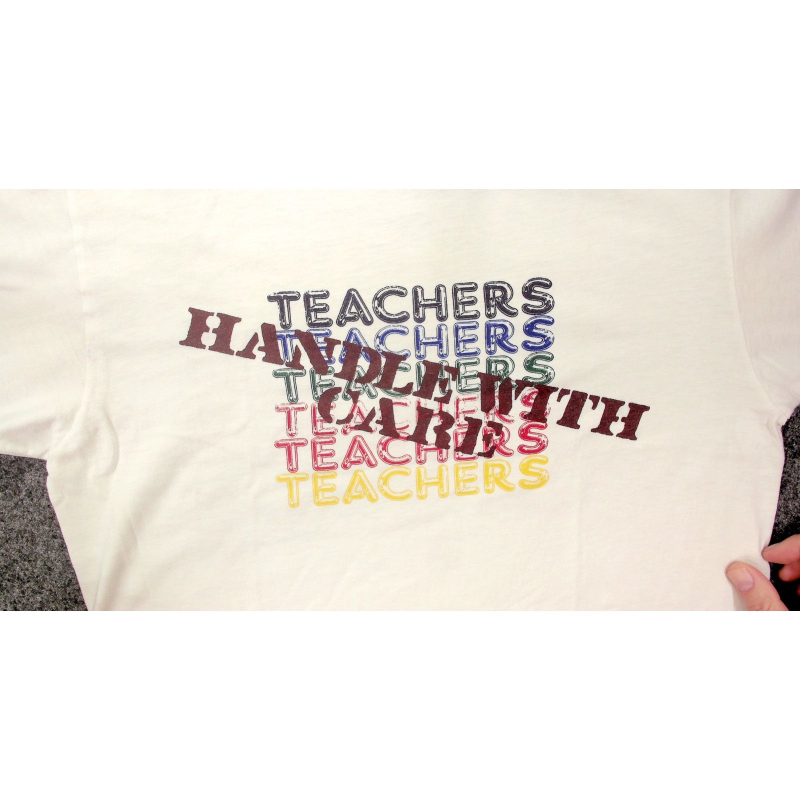 Hanes 80s Hanes Blue Bar Teachers Single Stitch Tee Size US M / EU 48-50 / 2 - 8 Thumbnail