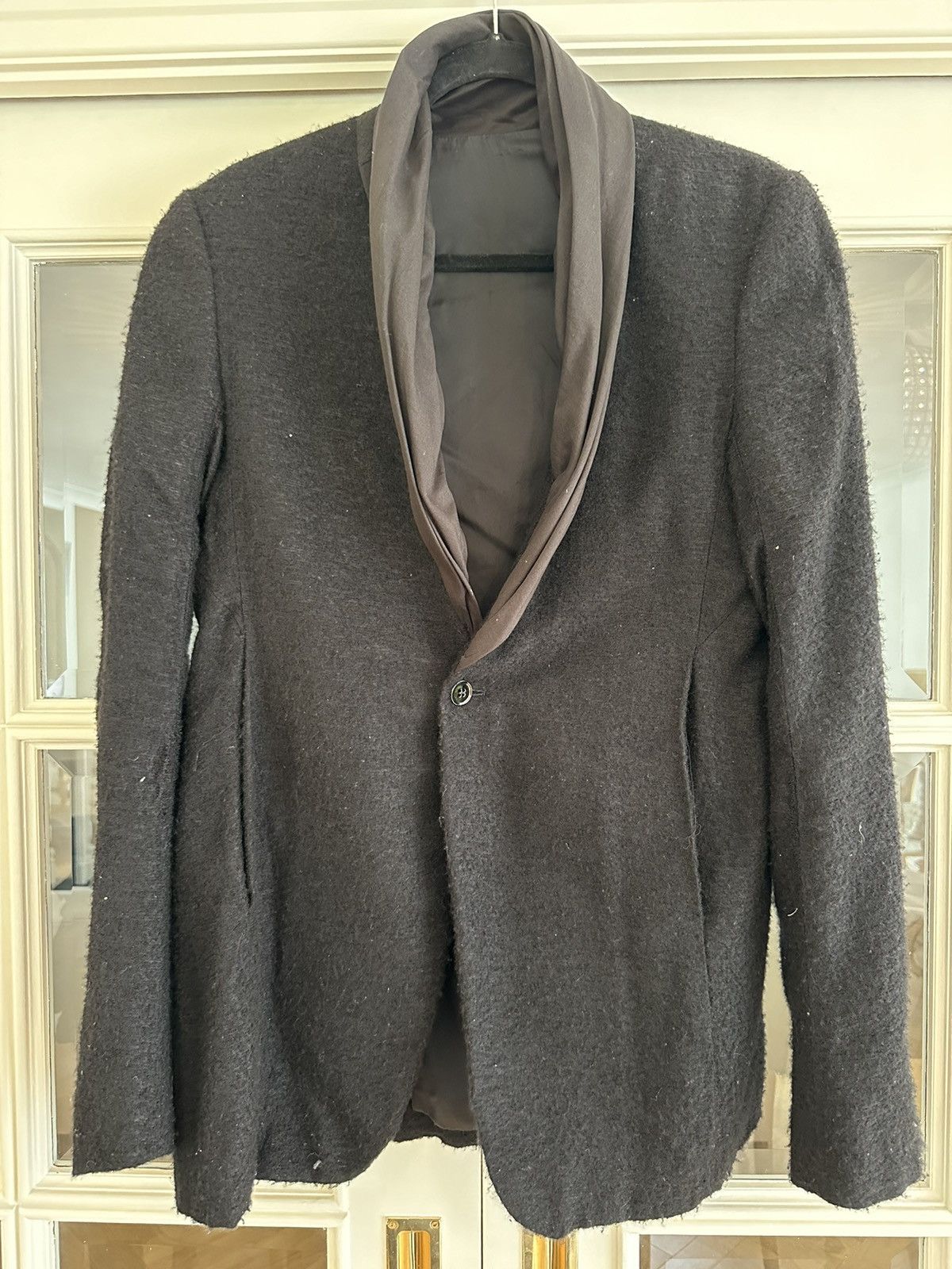 Rick Owens Shawl Neck Cashmere Blazer Size 38L - 1 Thumbnail