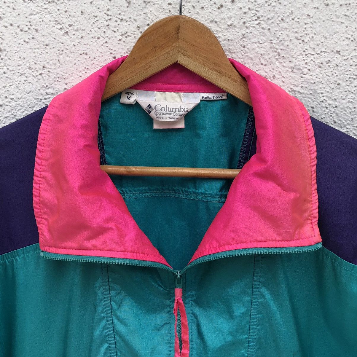 Columbia VTG Columbia Teal Colorblocked Half-Zip Windbreaker Jacket Size US M / EU 48-50 / 2 - 10 Thumbnail