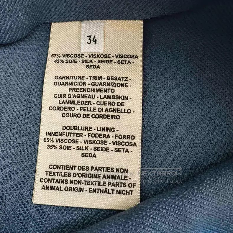Hermes Hermes Blue Leather Buckle Skirt Size 42" / US 20 - 4 Thumbnail