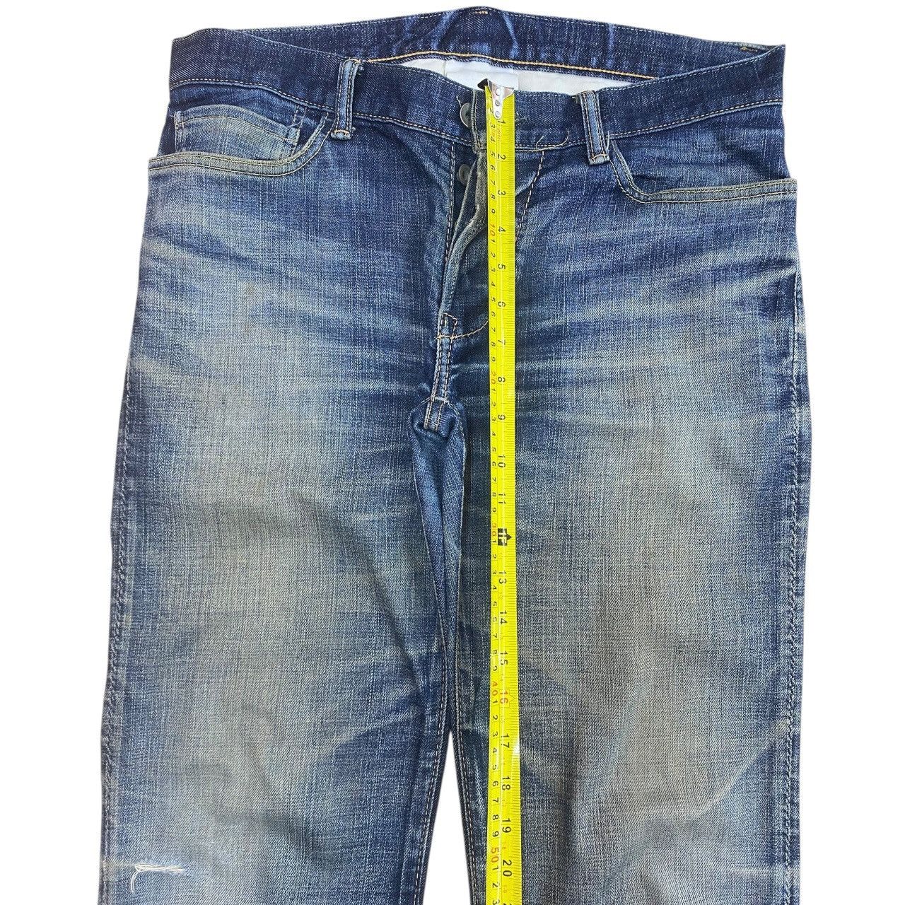 Other Japanese Brand Whiskers Faded Wash Style Loose Jeans Size US 33 - 6 Thumbnail