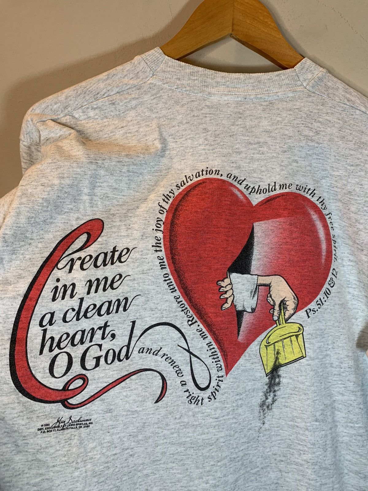 Vintage RARE* Vintage Jesus Christ Clean Heart Living Epistles Shirt Size US L / EU 52-54 / 3 - 3 Thumbnail