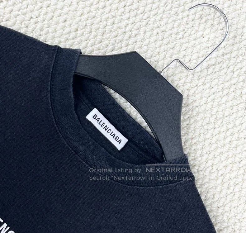 Balenciaga Balenciaga Black Crew Logo Short Sleeve Tee. Size US S / EU 44-46 / 1 - 3 Thumbnail