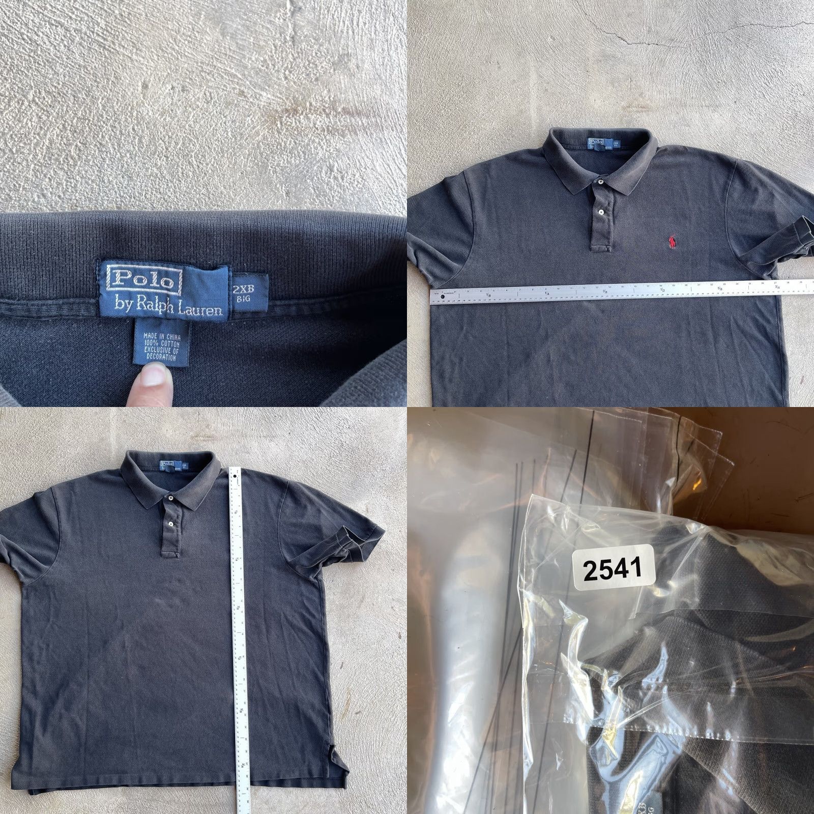 Polo Ralph Lauren VINTAGE Polo Ralph Lauren Polo Shirt Men 2XB Big & Tall Black 100% Cotton Short Sleeve Classic Preppy Mens Size US XXL / EU 58 / 5 - 8 Thumbnail