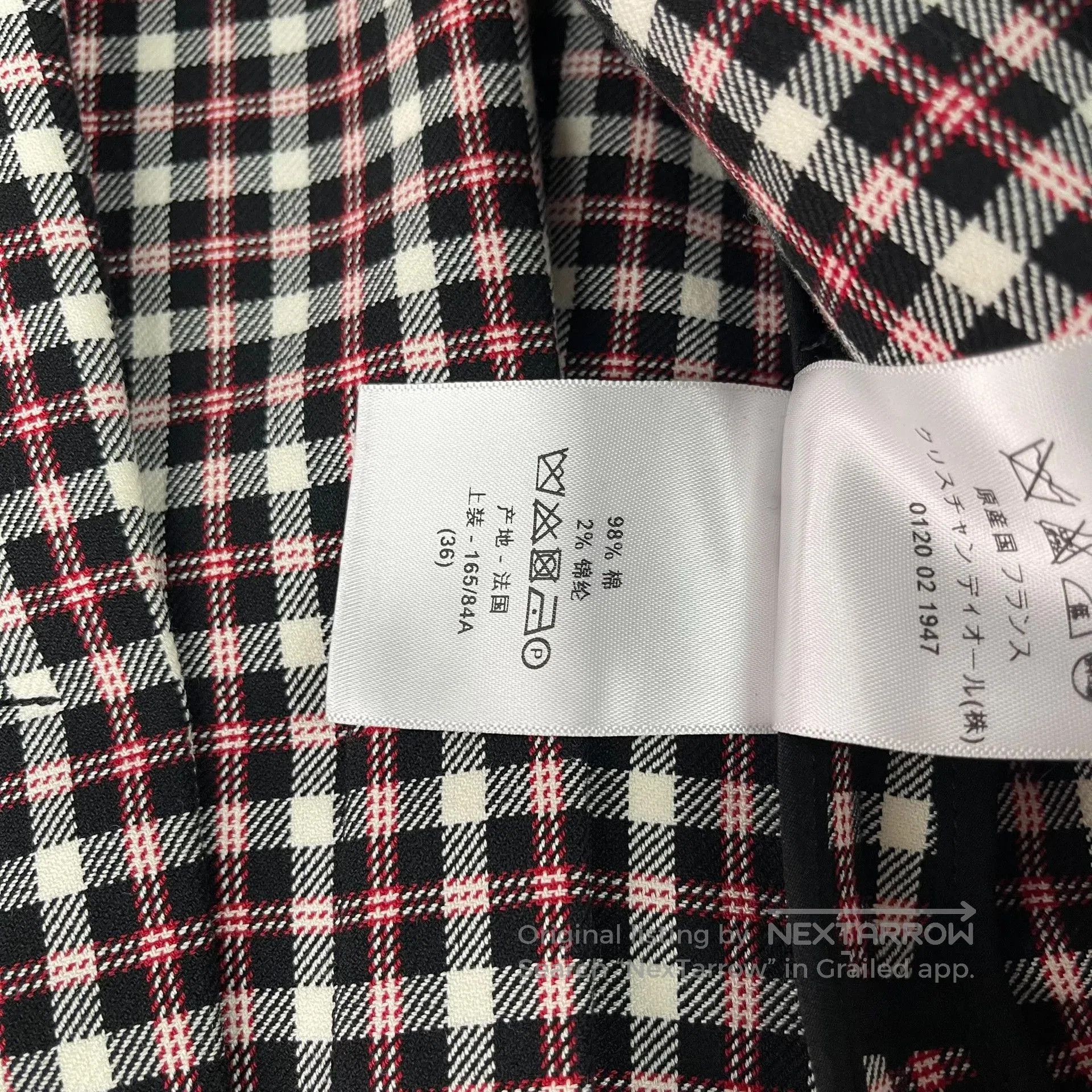 Dior Dior Women's Checkered Coat Size 36. Size XS / US 0-2 / IT 36-38 - 5 Thumbnail