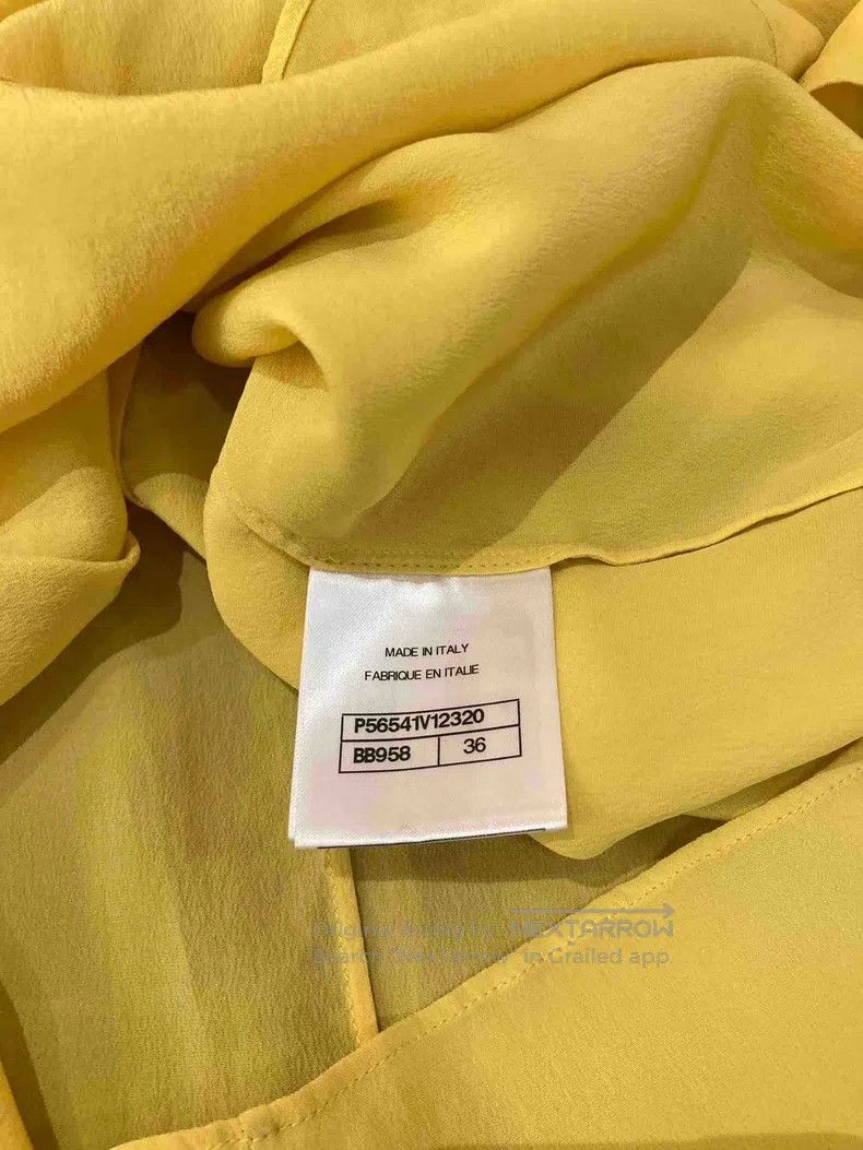 Chanel Chanel Bright yellow off-the-shoulder shirt Size XS / US 0-2 / IT 36-38 - 7 Thumbnail