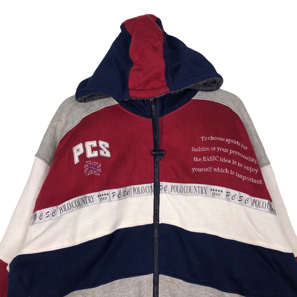 Japanese Brand Vtg Polo Country Zipper Jacket Big Logo Spell Multi Colour Size US L / EU 52-54 / 3 - 4 Thumbnail