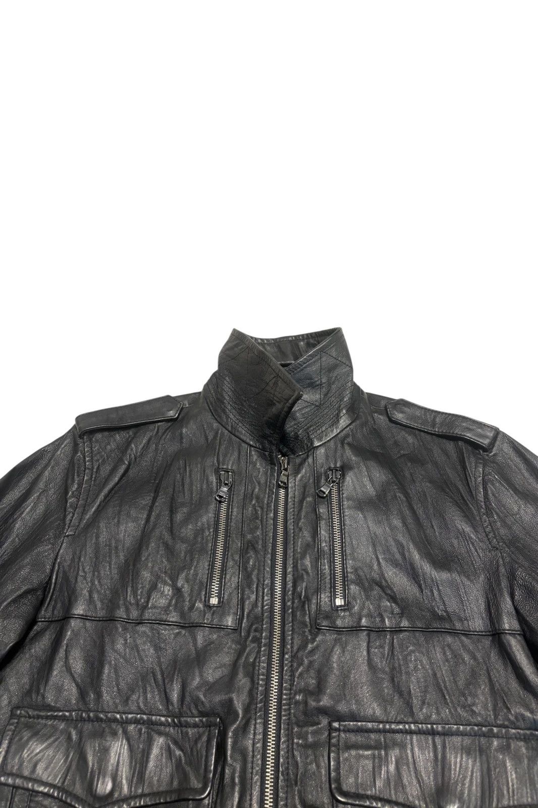Vanquish Vanquish multipocket leather jacket with fleece ends Size US S / EU 44-46 / 1 - 5 Thumbnail