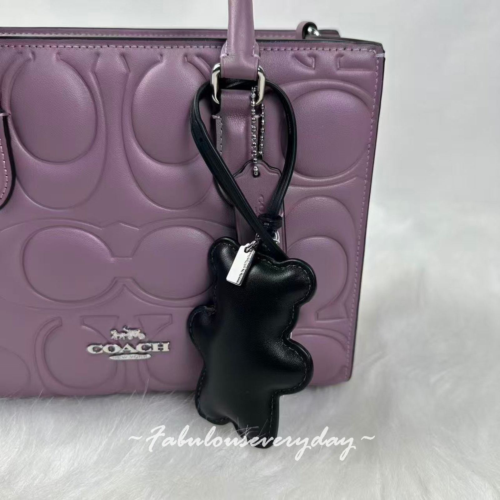 Coach Coach Bear Puffy Bag Charm In Leather/Black CCX43 NWT Size ONE SIZE - 2 Thumbnail
