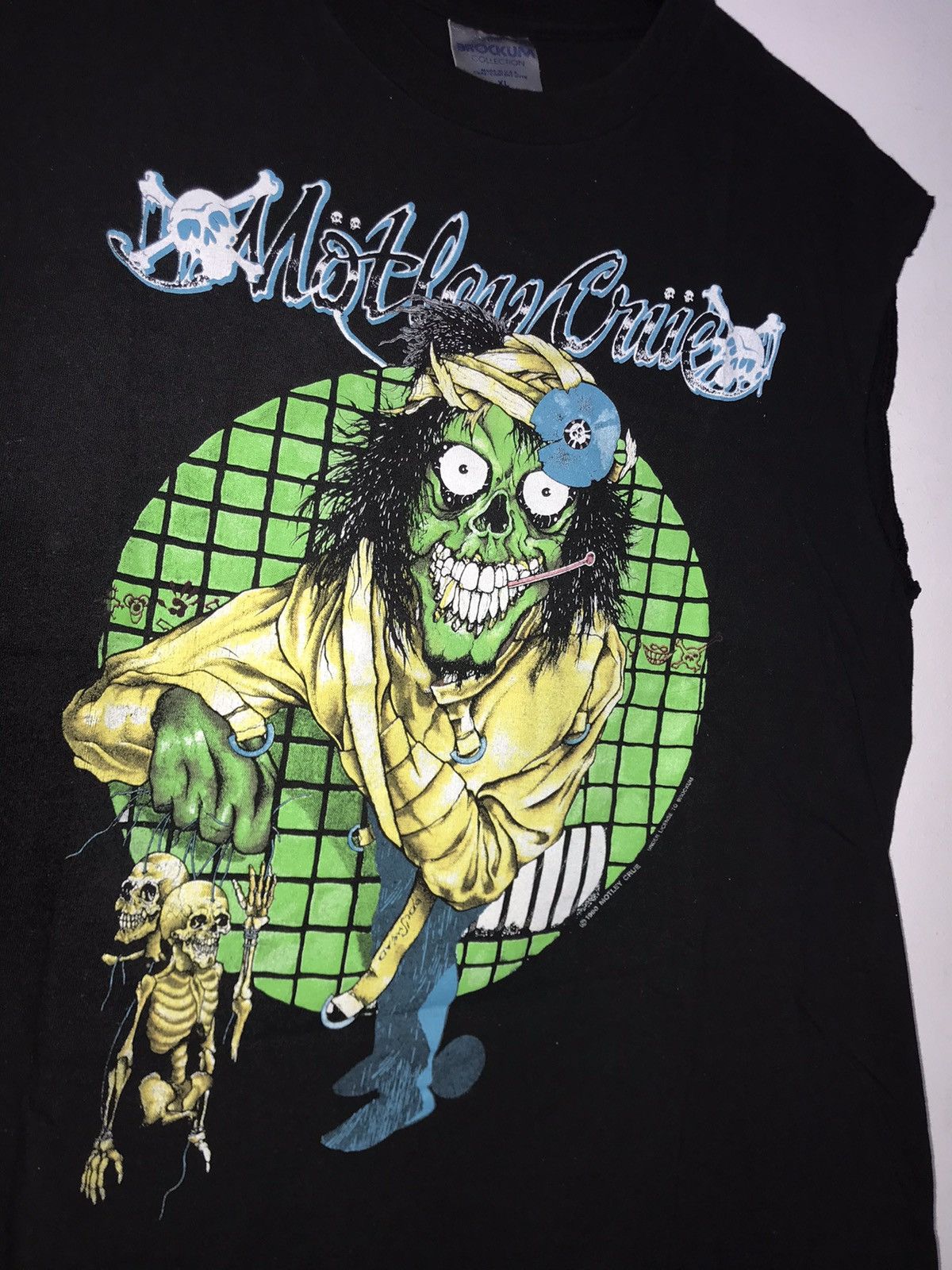 Vintage MOTLEY CRUE SLEEVELESS PUSHEAD TSHIRT XL Size US XL / EU 56 / 4 - 4 Thumbnail