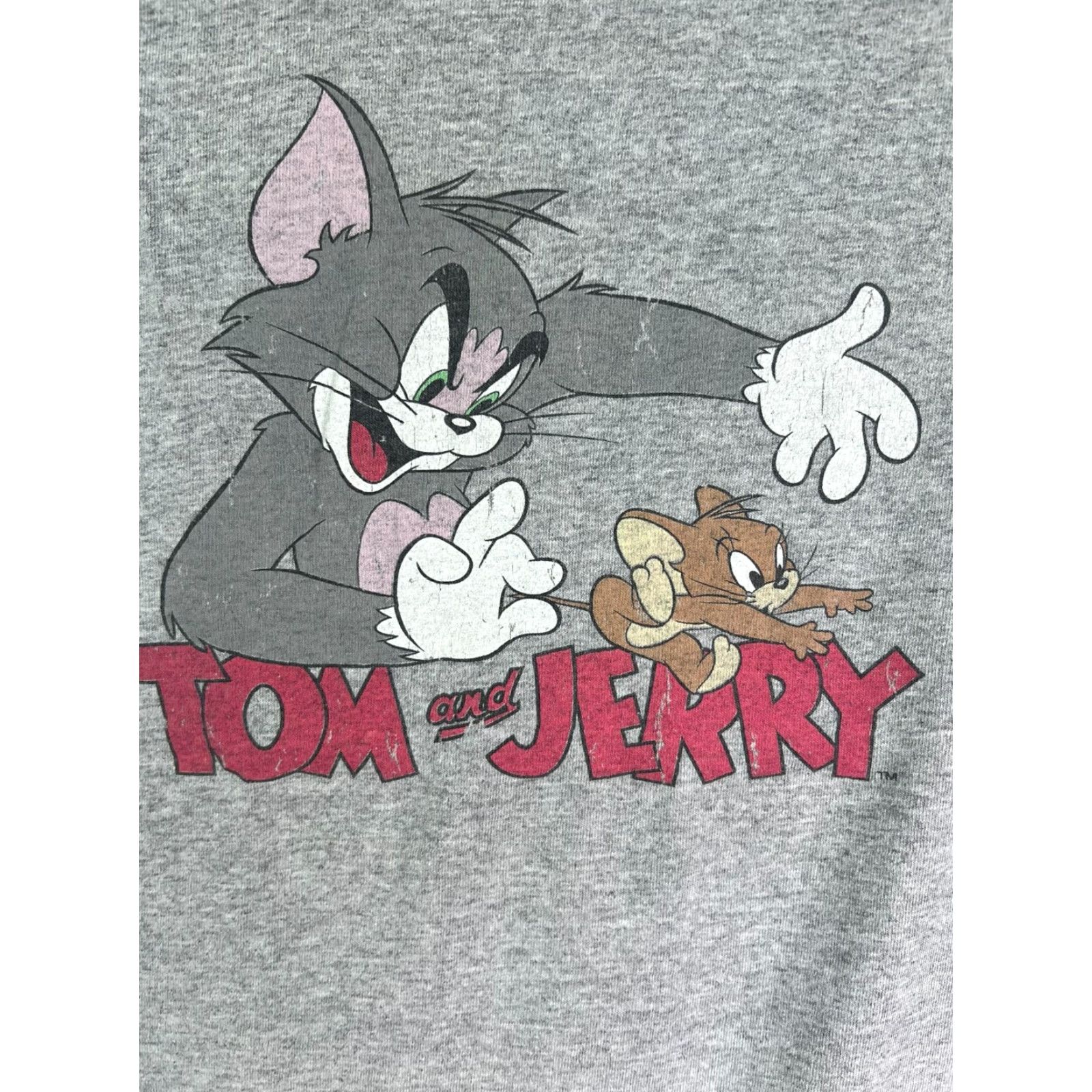 Vintage Vintage Hanna Barbera Tom and Jerry T Shirt Adult SZ L Gray Logo Accents Graphic Print Crew Neck Short Sleeve 90s Retro Cartoon Size US L / EU 52-54 / 3 - 2 Thumbnail