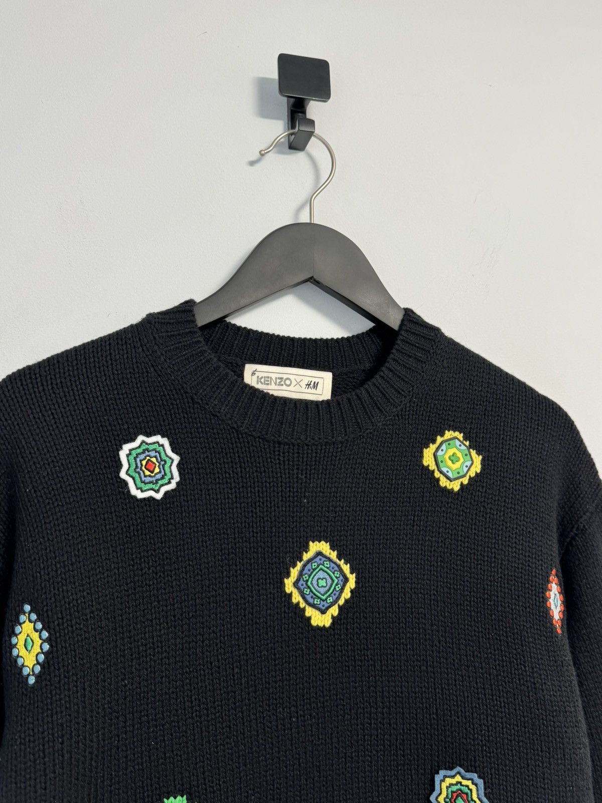 Kenzo Kenzo x H&M Pure Wool Black Sweater Size US M / EU 48-50 / 2 - 2 Thumbnail