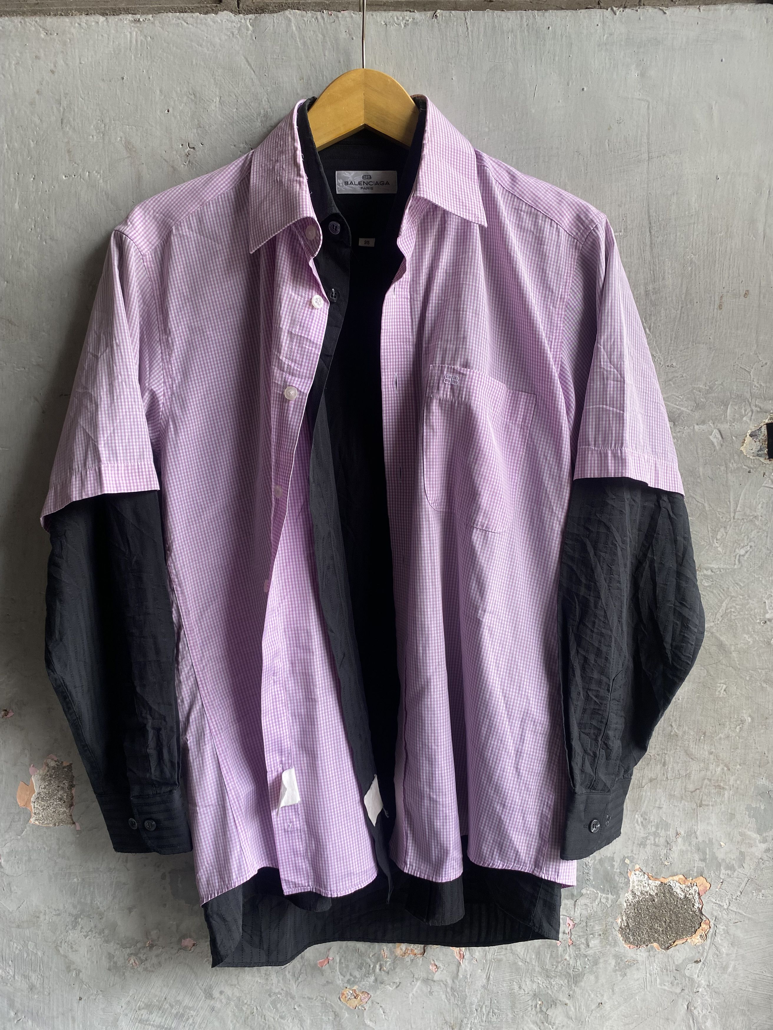 Balenciaga Balenciaga Hybrid Double Layer Shirt Size US M / EU 48-50 / 2 - 1 Thumbnail