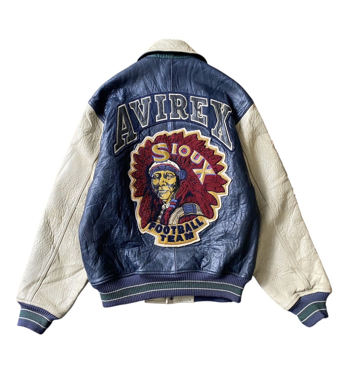 Avirex Vintage 90s Avirex Choctaw Football Team Leather