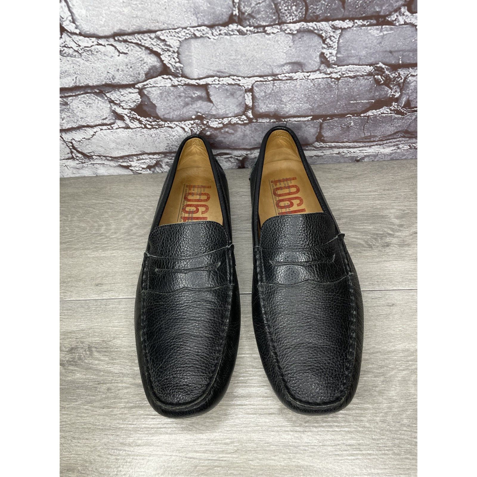 1901 1901 Black Leather Penny Loafers Slip On Driving Shoes Men’s Size US 13 / EU 46 - 10 Thumbnail