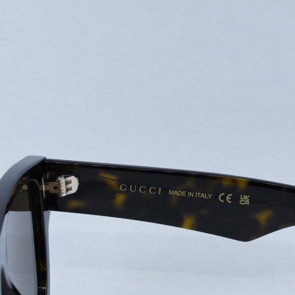 Gucci Gucci GG1427S 003 Sunglasses Dark Havana Square Frame, Brown Size ONE SIZE - 6 Thumbnail