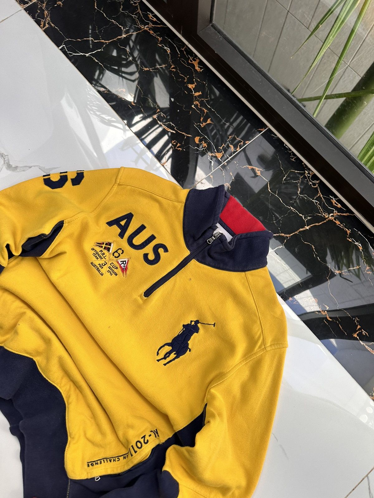 Polo Ralph Lauren × Vintage POLO RALPH LAUREN VINTAGE BIG LOGO ZIP SWEATSHIRT Size US L / EU 52-54 / 3 - 4 Thumbnail