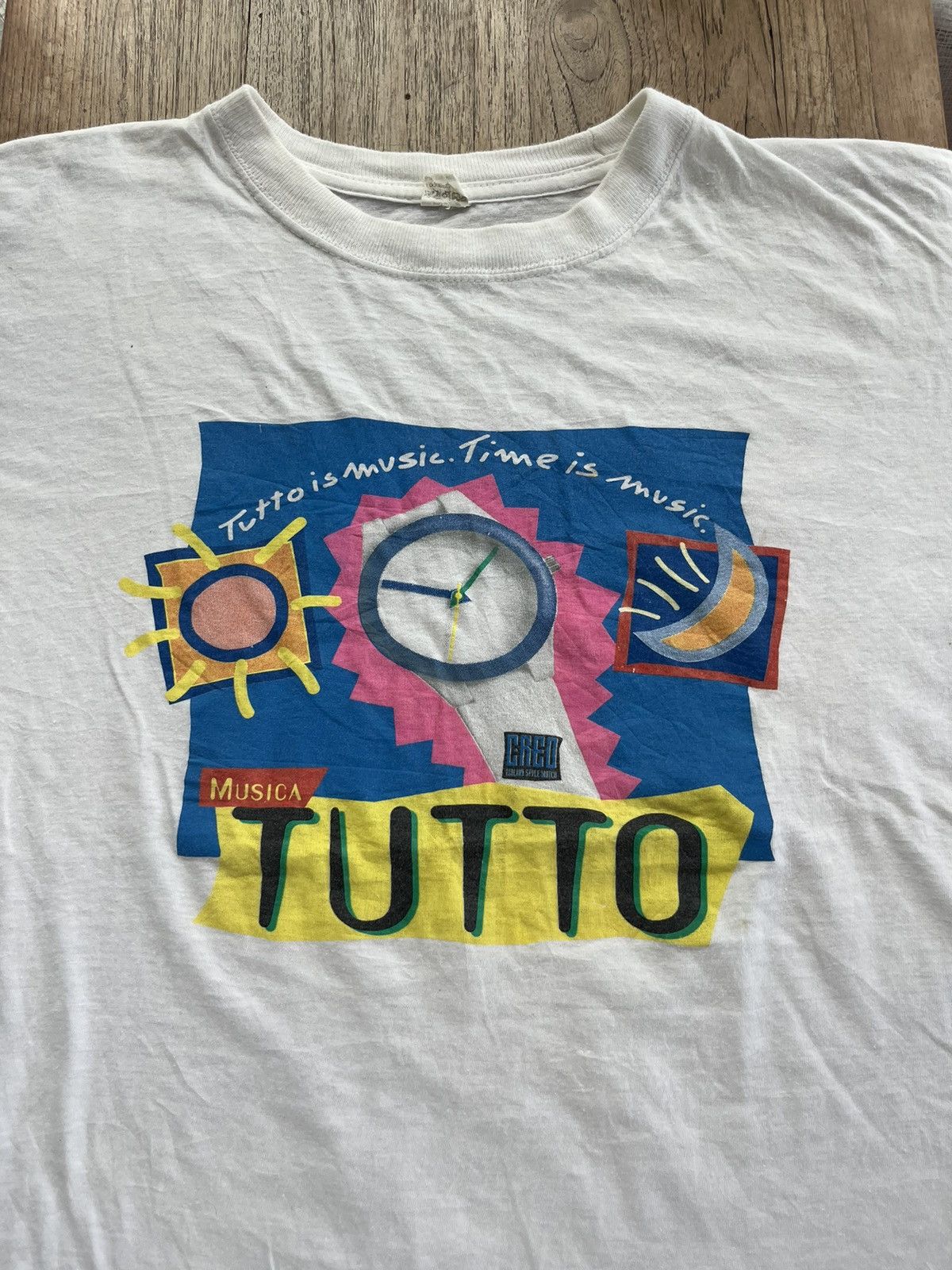 Vintage Vintage Musica TUTTO CREO Popart ( Boxy Style)90’s T-shirt Size US L / EU 52-54 / 3 - 3 Thumbnail