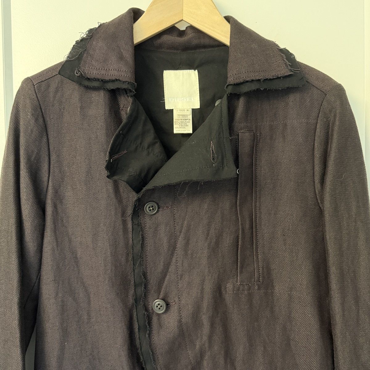 Diesel Diesel Archival 2006 Deconstructed Linen Wool Blend Jacket Size M / US 6-8 / IT 42-44 - 5 Thumbnail