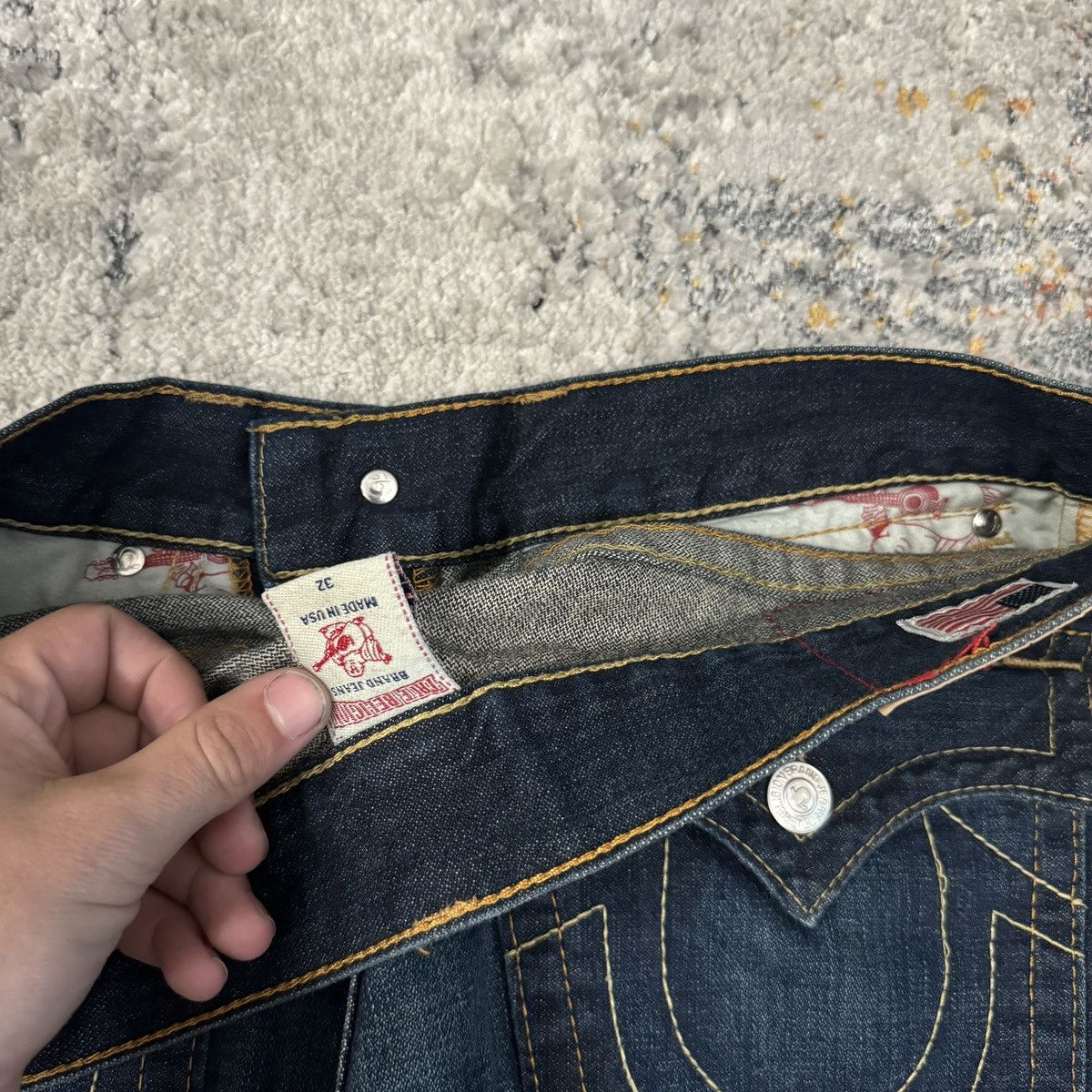 JNCO × True Religion × Vintage Vintage Y2K True Religion Billy wide leg flared baggy jeans Size US 34 / EU 50 - 5 Thumbnail