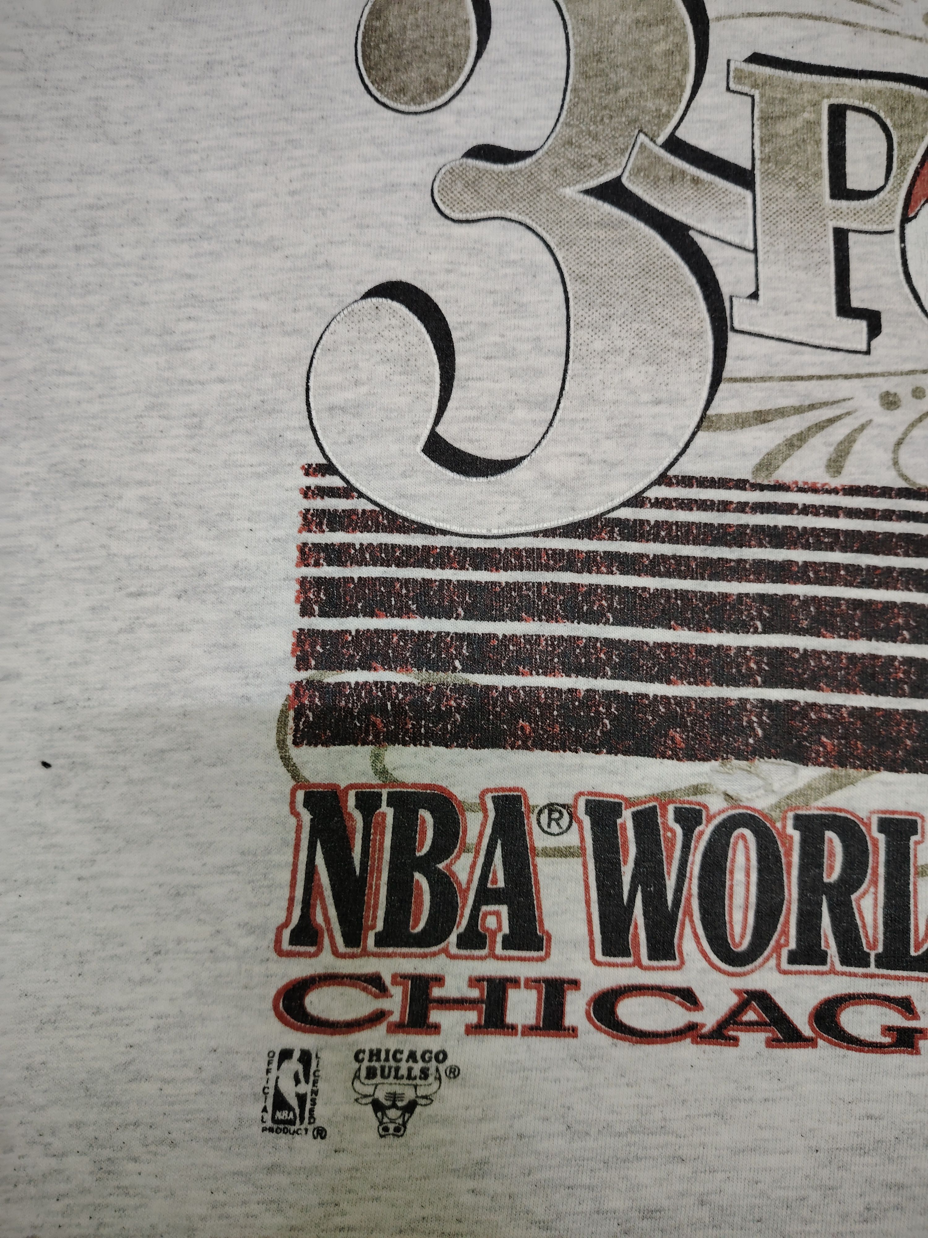 NBA × Vintage Vintage 90's Chicago Bulls 3 Peat NBA World Champions Size US XXL / EU 58 / 5 - 7 Thumbnail