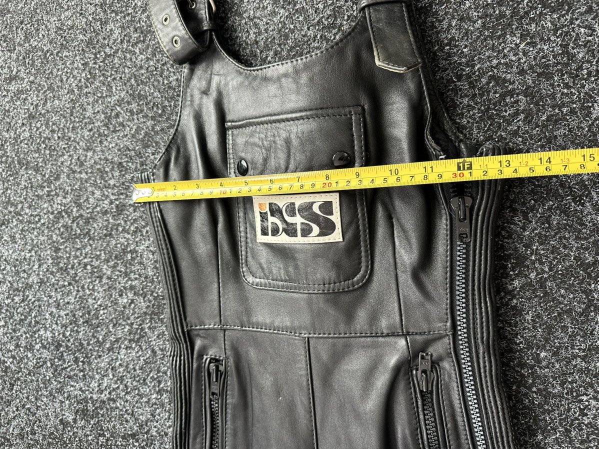 Leather IXS🚨BLACK LEATHER Racing Team Jumpsuit/Coverall LIKE yamaha Size 24" / US 00 / IT 34 - 16 Thumbnail