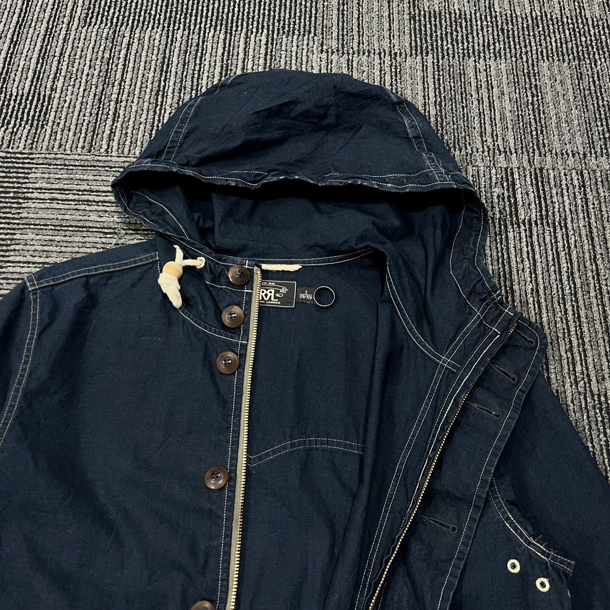 RRL Ralph Lauren RRL Indigo Pullover Hooded Jacket Size US M / EU 48-50 / 2 - 5 Thumbnail