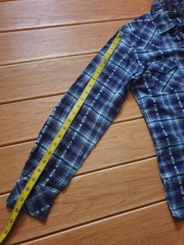 PPFM 💥Gilevans checkered purple inspired sugarcane western shirt Size US M / EU 48-50 / 2 - 10 Thumbnail