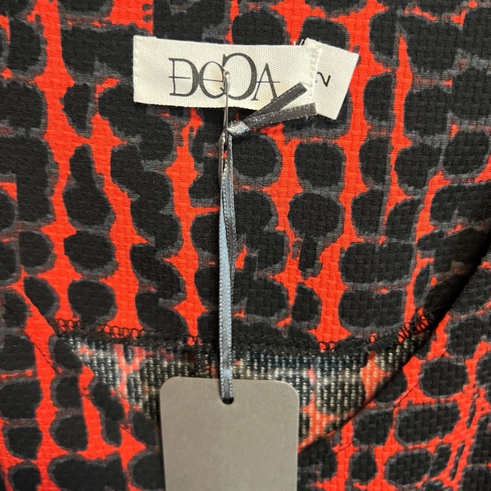 Other Deca Paris XS Longsleeve Red & Black Printed Dress Wrap Styl Size XS / US 0-2 / IT 36-38 - 5 Thumbnail