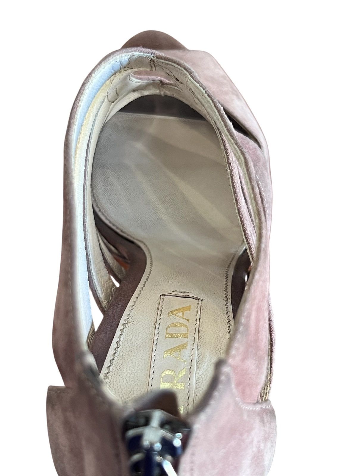 Prada Prada Heels Pink Suede in Leather Lining Size 38 Size US 8 / IT 38 - 4 Thumbnail